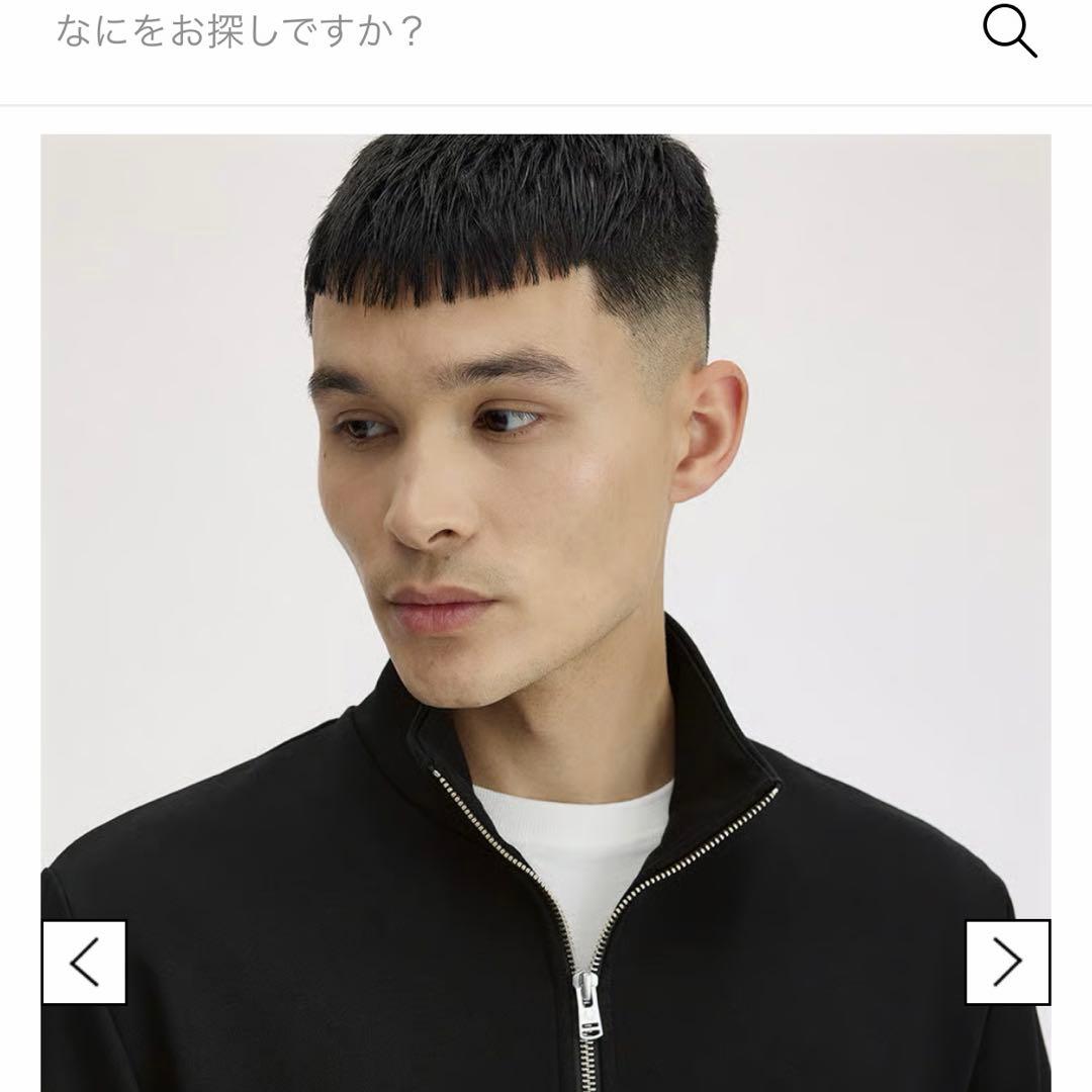 FREDPERRY ハーフジップLサイズスウェットブラック　刺繍ロゴ M3574