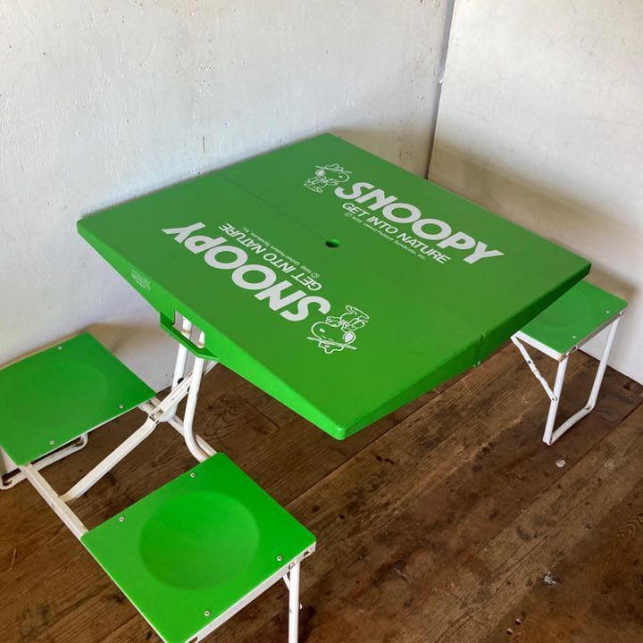 ヴィンテージ スヌーピー アウトドア 折り畳みテーブル