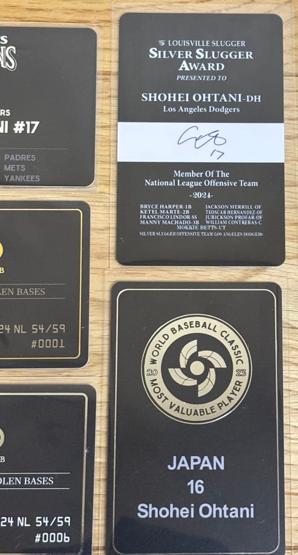 ⭐️期間限定価格⭐️非売品レアカード５枚大谷翔平 ワールドチャンピオンレプリカカード