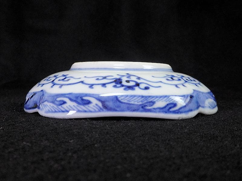 大聖寺伊万里　金襴手　毘沙門亀甲紋に松竹梅　四方角皿３枚　C775AS-fbbj