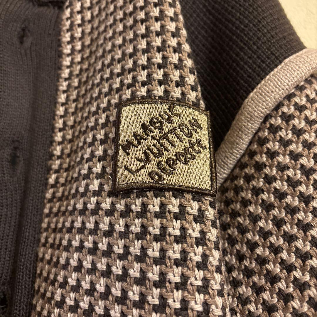 LVメンズ ニット ジャンパー ボタンコットンブレンドブルゾン 新品未使用