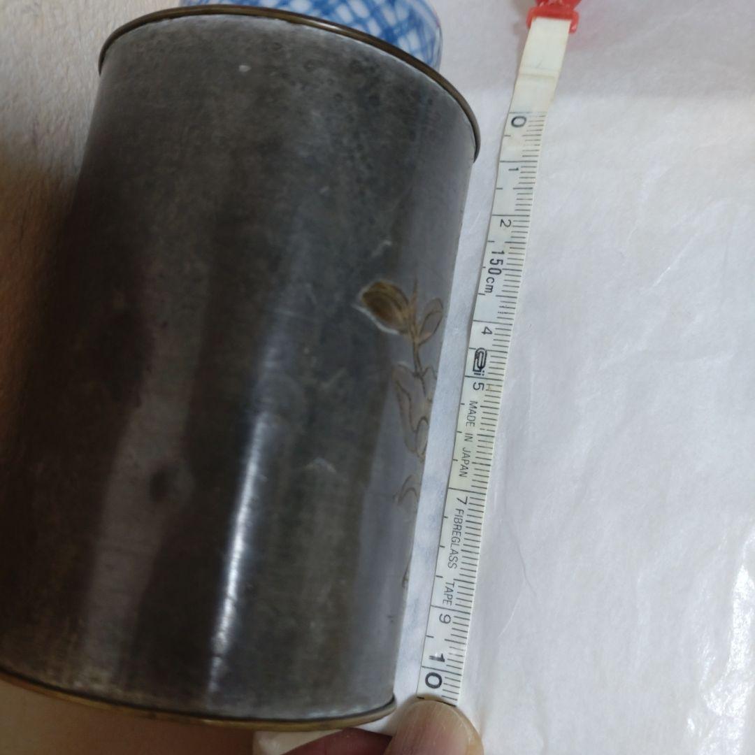 錫　唐物茶入　古錫