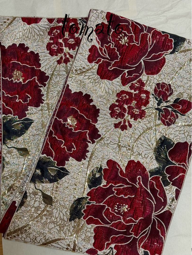 大人兵児帯【シャクヤク紅】【グリーンリリアルプ】のセット