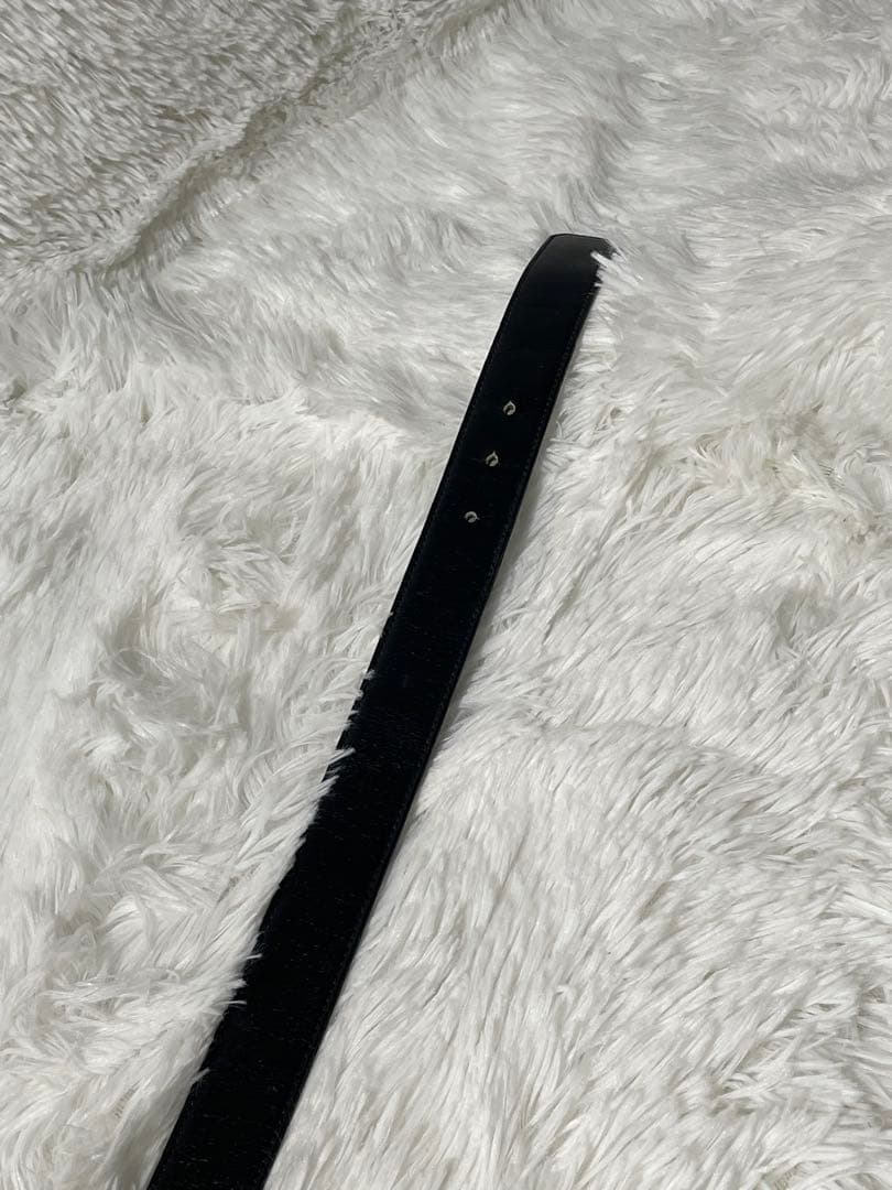 Christian Dior ディオール 本革 レザーベルト ブラック 仏製