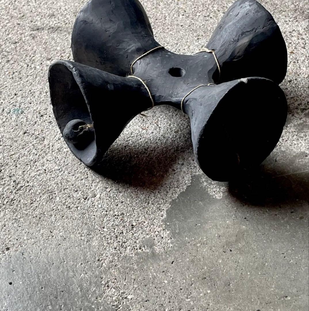 ヴィンテージ オアハカ　イームズミッドセンチュリーオブジェ黒陶ベルメキシコ