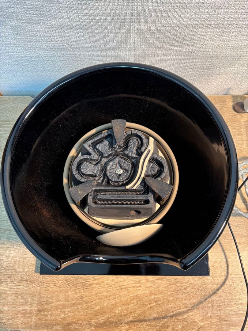 ほぼ未使用 茶道具 黒真塗紅鉢型 野々田商店 電熱器 清光造 蒲団釜 釜印 元箱