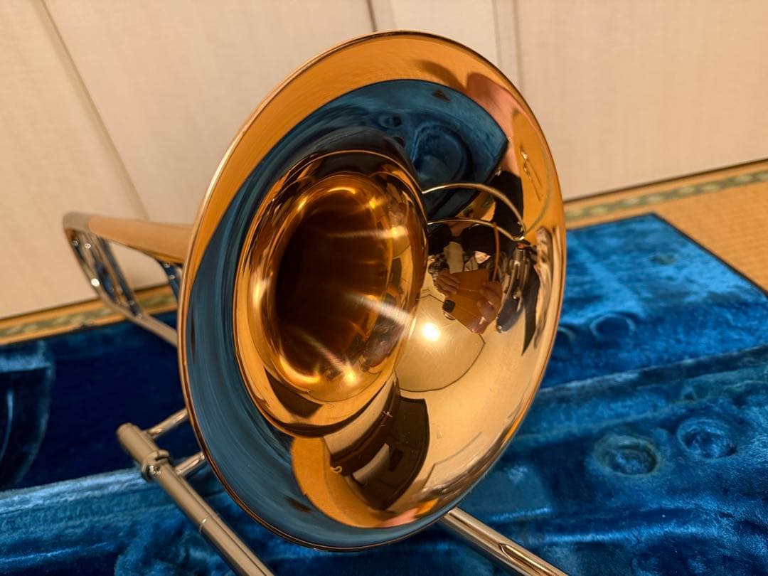 【中古美品】ヤマハ トロンボーン YSL-641 赤ベル 本体 ケース付き