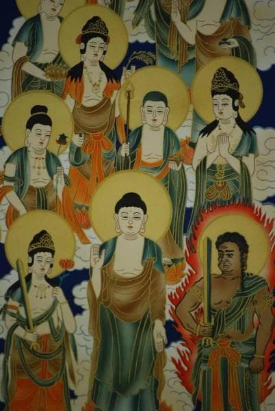 真作/悠堂/十三佛図/桐共箱付/布袋屋掛軸HC-769