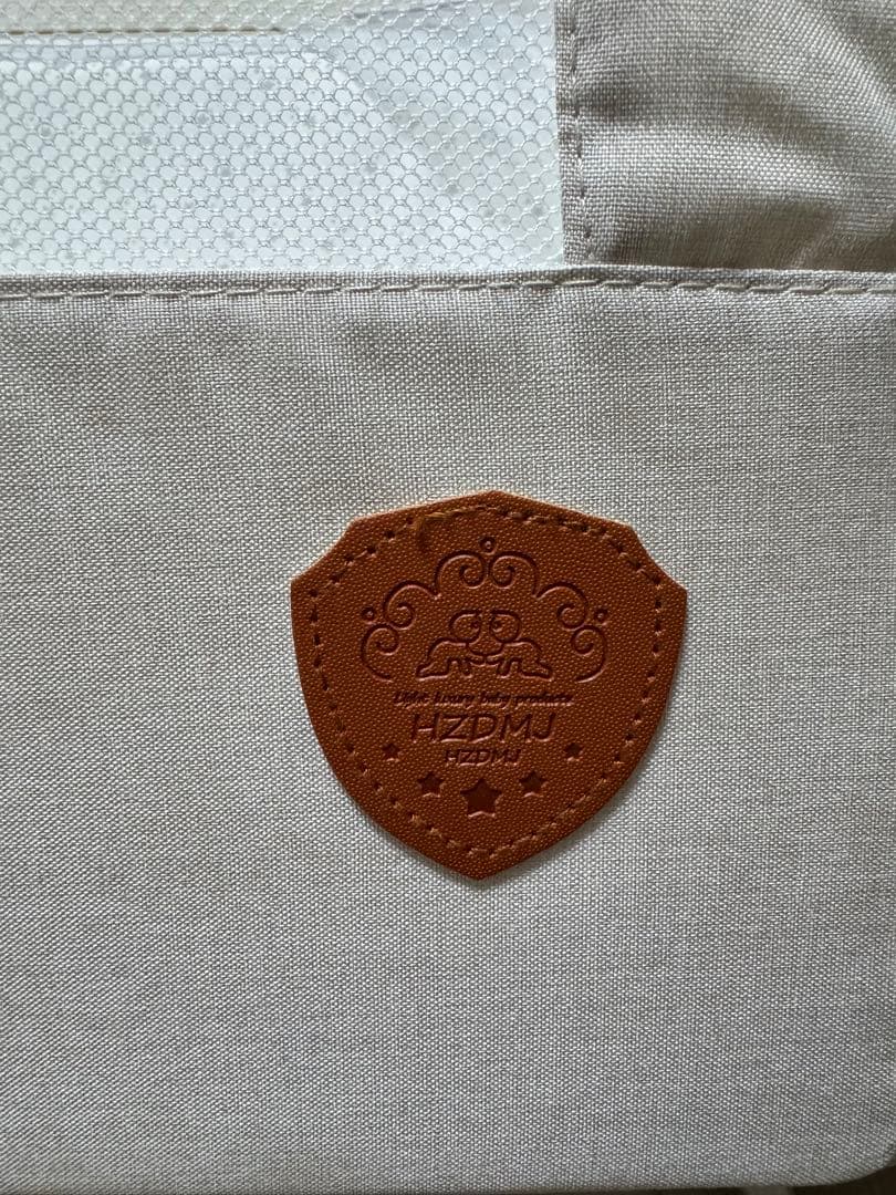 HZDMJ ベビーベッド ベージュ 折りたたみ 添い寝