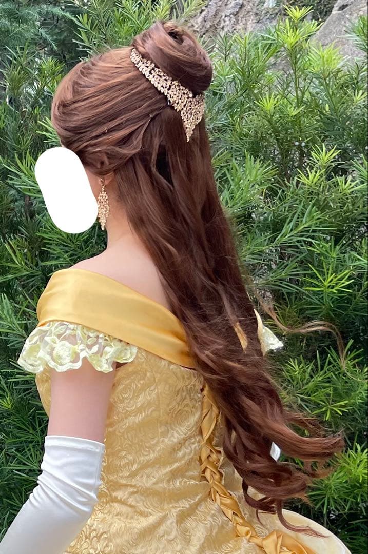 美女と野獣 ベル 黄ベル ドレス ウィッグ パニエ ピアス 手袋 フルセット