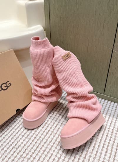 ピンクスエード ロングブーツ 24cm