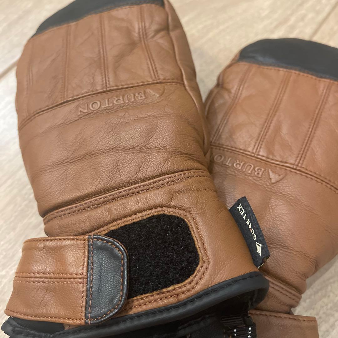 【おまけ付き】BURTONバートンGoretexゴアテックスレザーミトングローブ