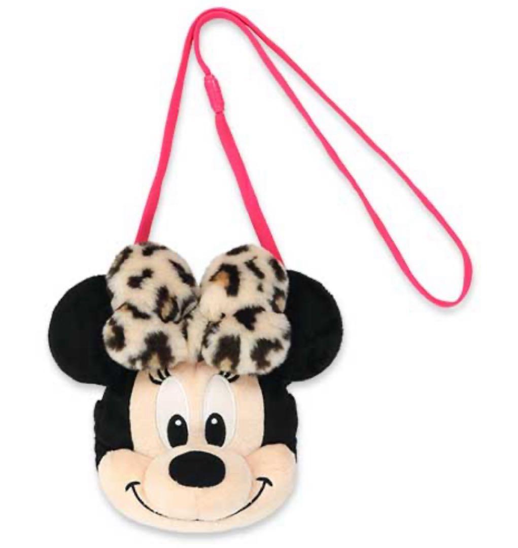 ディズニー ヒョウ柄 ファンキャップ ショルダーバック チャーム ポーチ