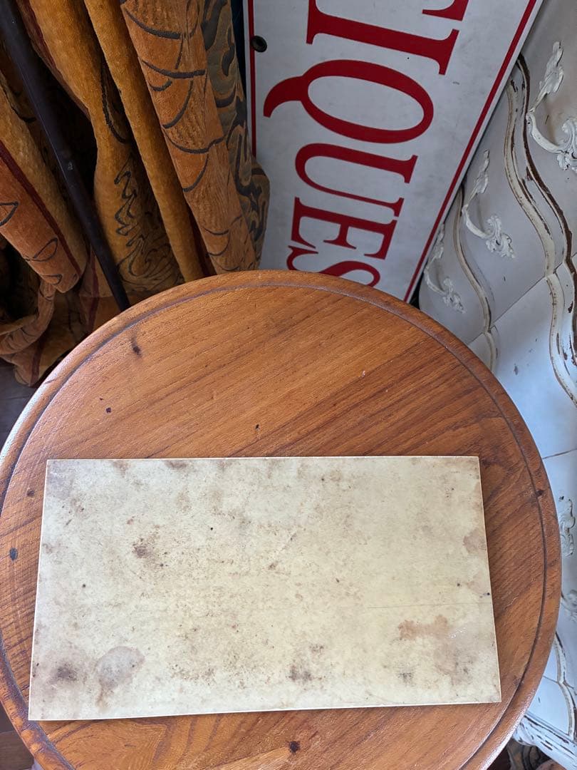 50sフランス　アンティーク　サイン　プレート　看板　 注意喚起　文字沢山