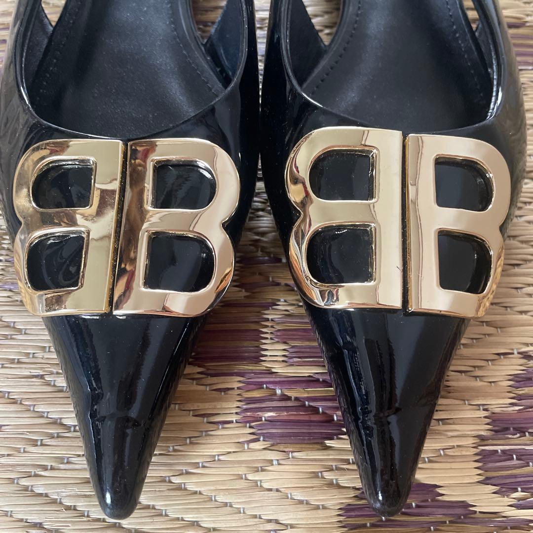 美品 balenciaga バレンシアガ BB ロゴ パンプス