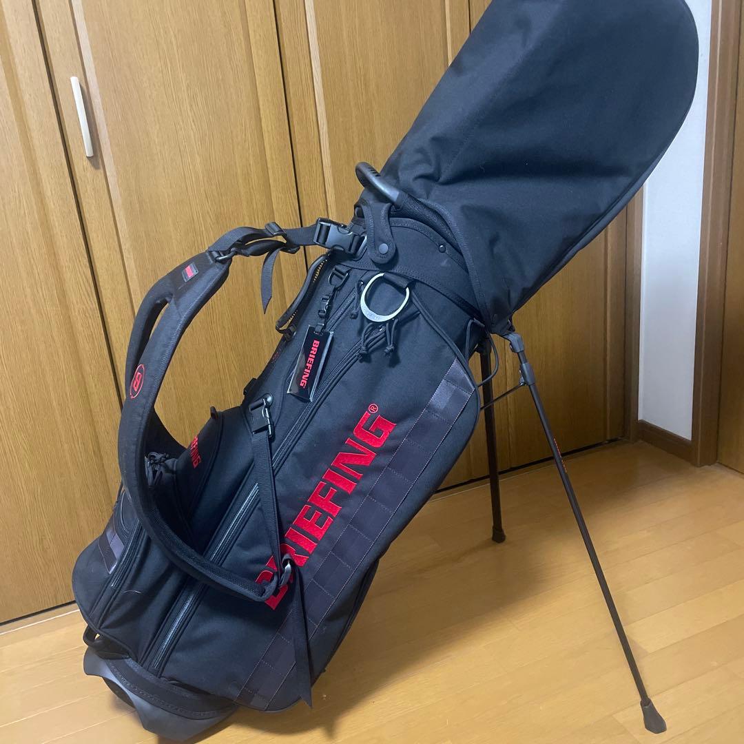 BRIEFING キャディバッグ ブラック/レッド