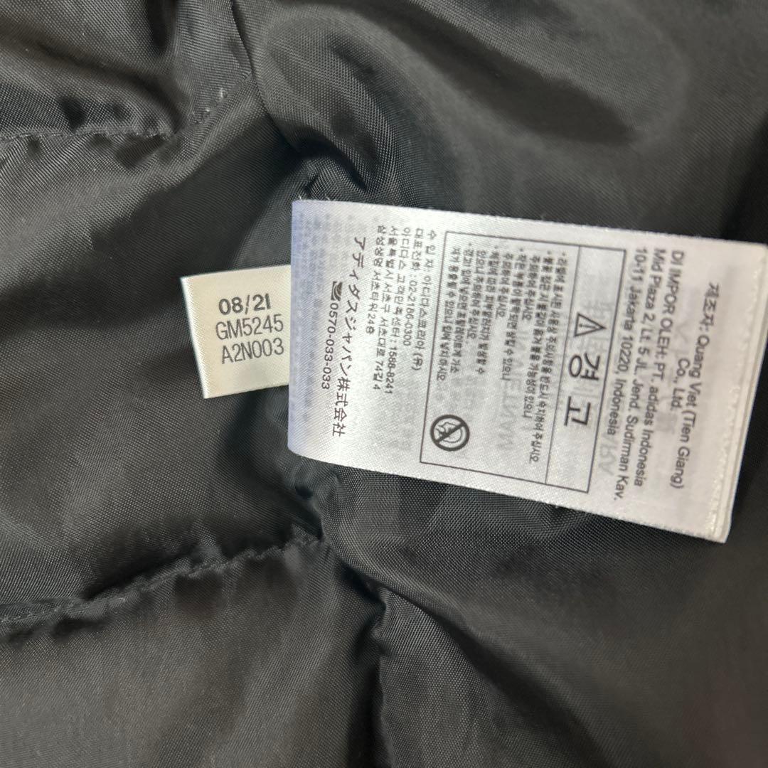 adidas ロングダウンコート ベンチコートブラック M 防寒