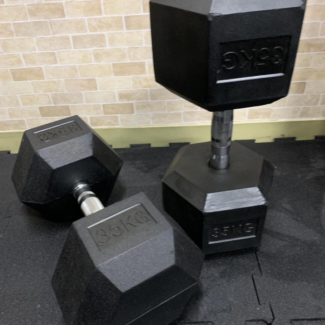 ラバー ヘックス ダンベル 45kg × 2個 セット