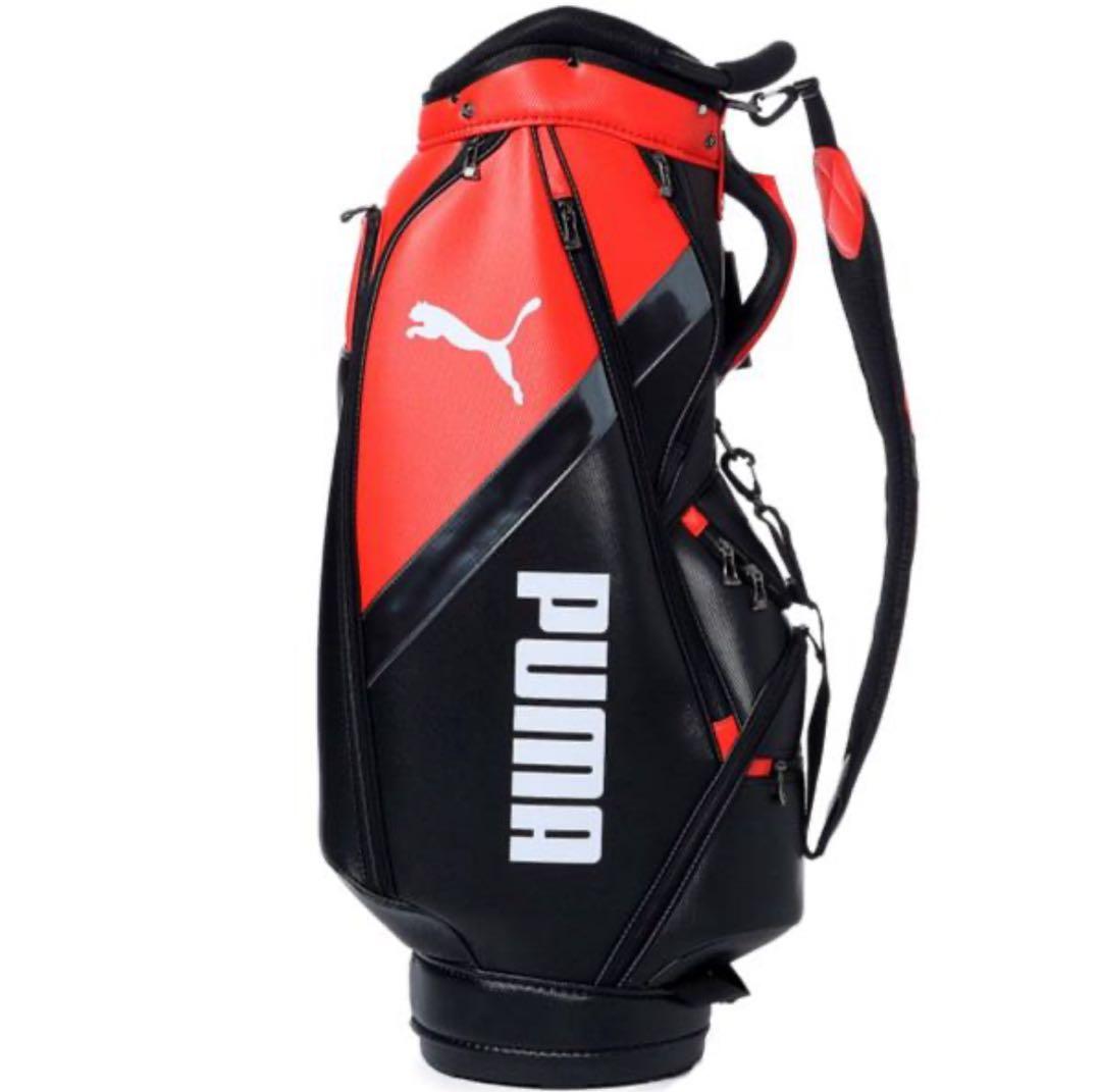 PUMA キャディバッグ 赤　黒 フード付き