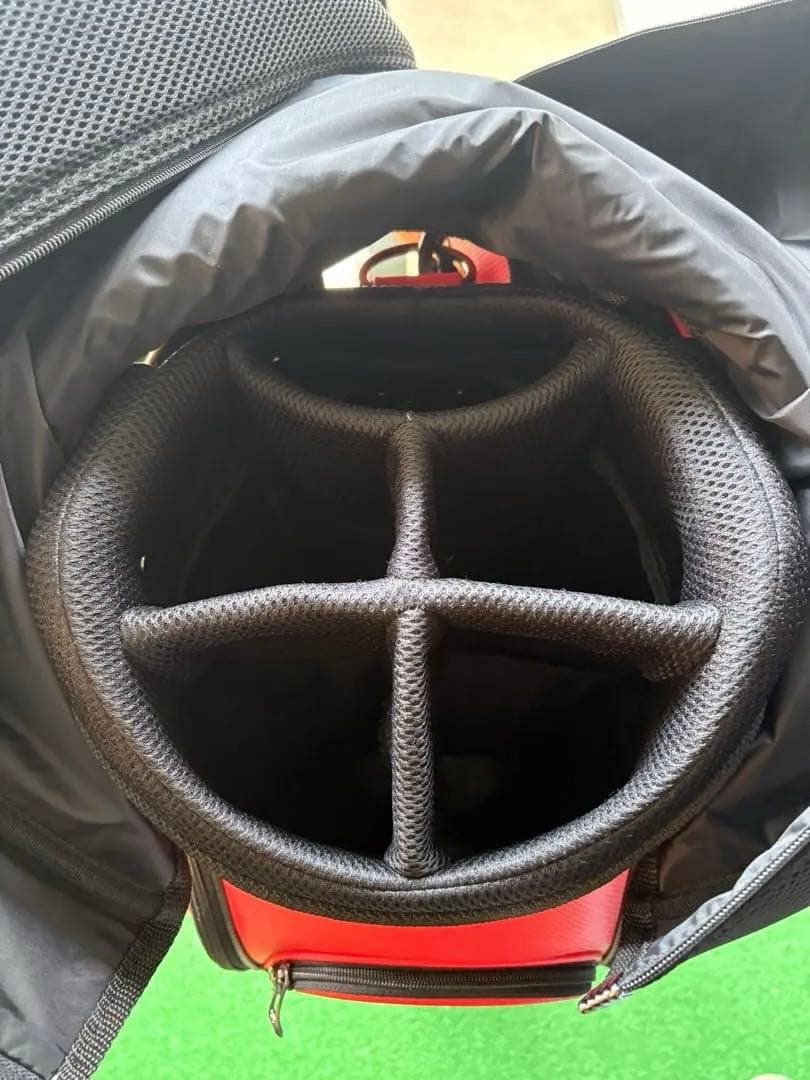 PUMA キャディバッグ 赤　黒 フード付き