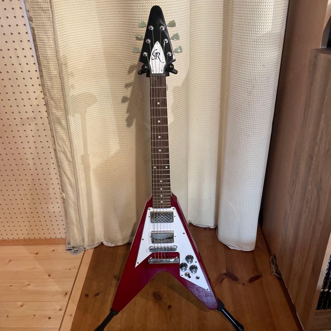 GrassRoots ミニエレキ　フライングV スピーカー内蔵