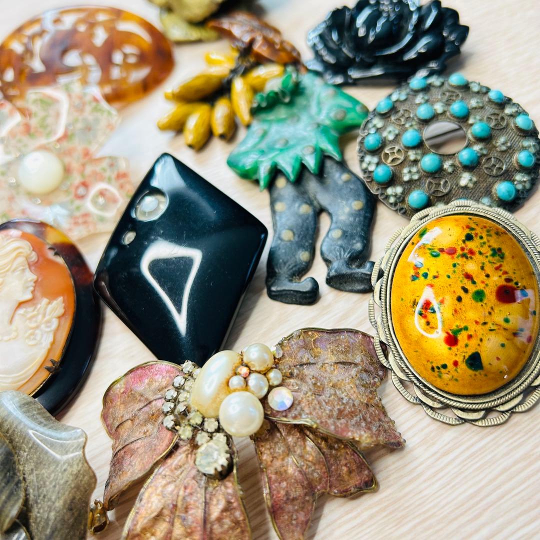 ヴィンテージブローチ コサージュ 百貨店購入品 シルバー