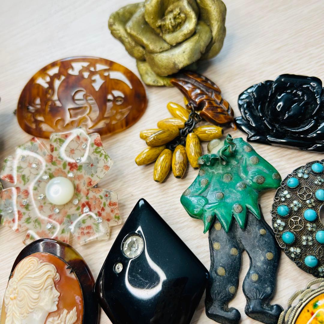 ヴィンテージブローチ コサージュ 百貨店購入品 シルバー