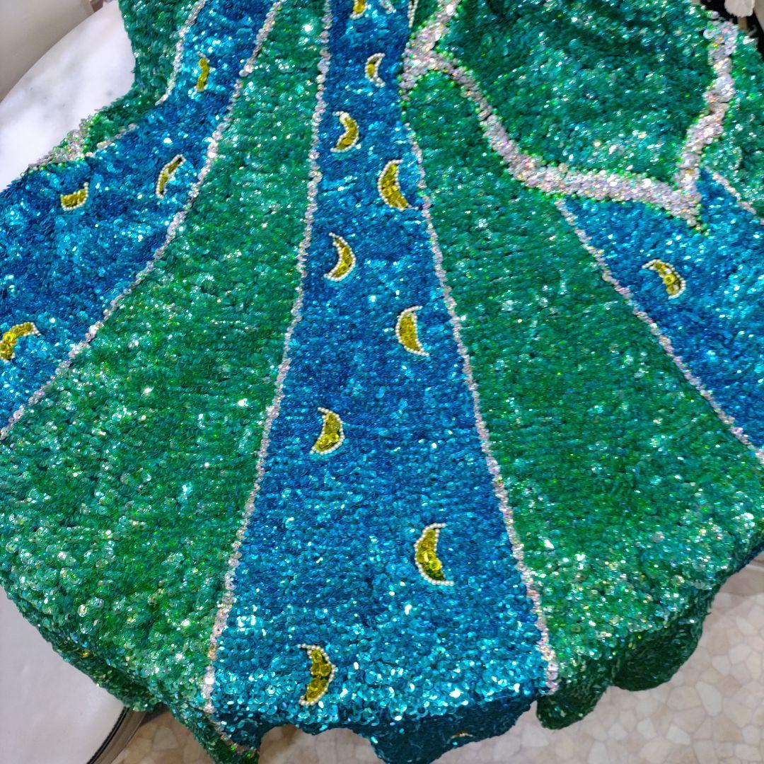 超豪華な総スパンコール　マーメイド　ロングドレス　発送会　イベント　ダンス