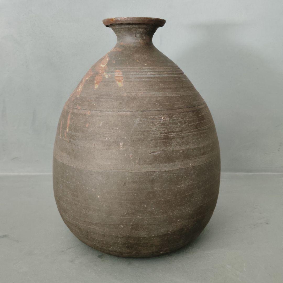 古備前 窯変 徳利 共箱 共布付 花瓶 花入