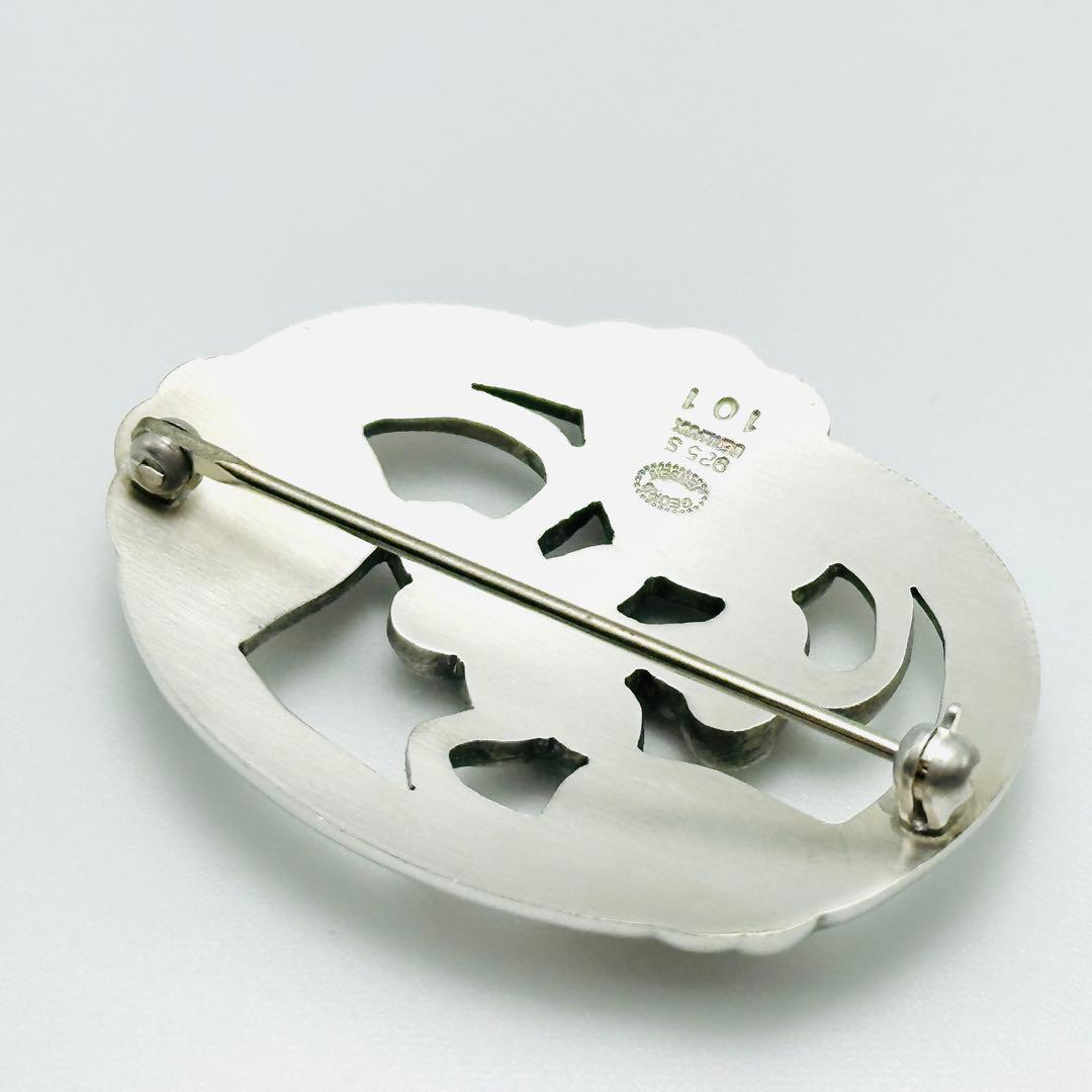   101 ムーンライトグレープ　シルバー　ブローチ