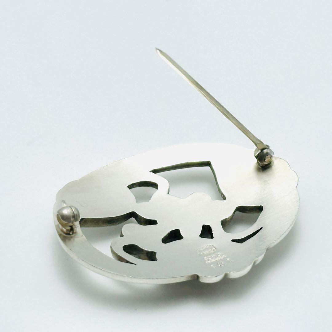   101 ムーンライトグレープ　シルバー　ブローチ