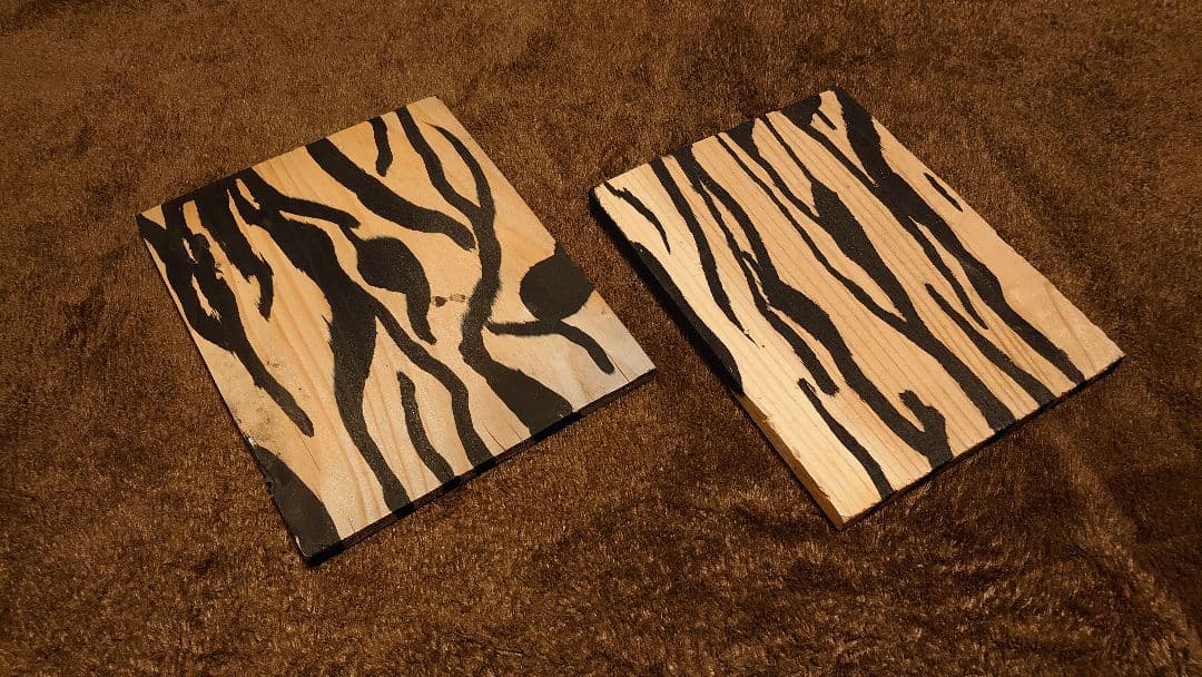 黒柿　黒柿文様　1枚板　２枚セット