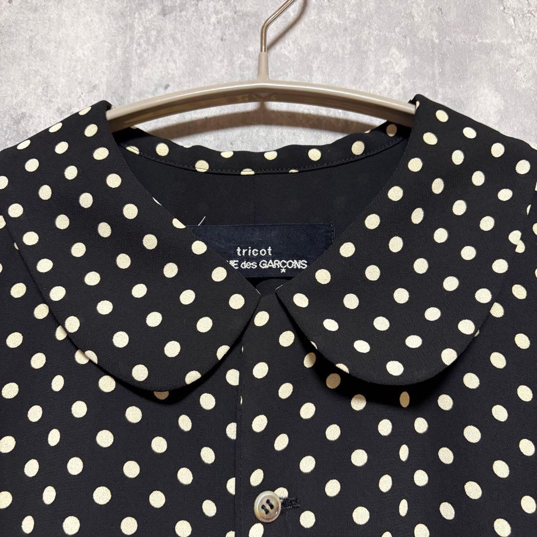 tricot COMMEdesGARCONSトリココムデギャルソンドットブラウス