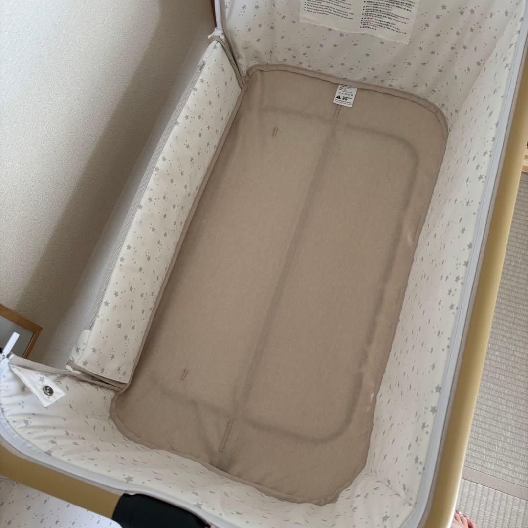 【美品】2025年最新モデル HZDMJ ベビーベッド カーキ