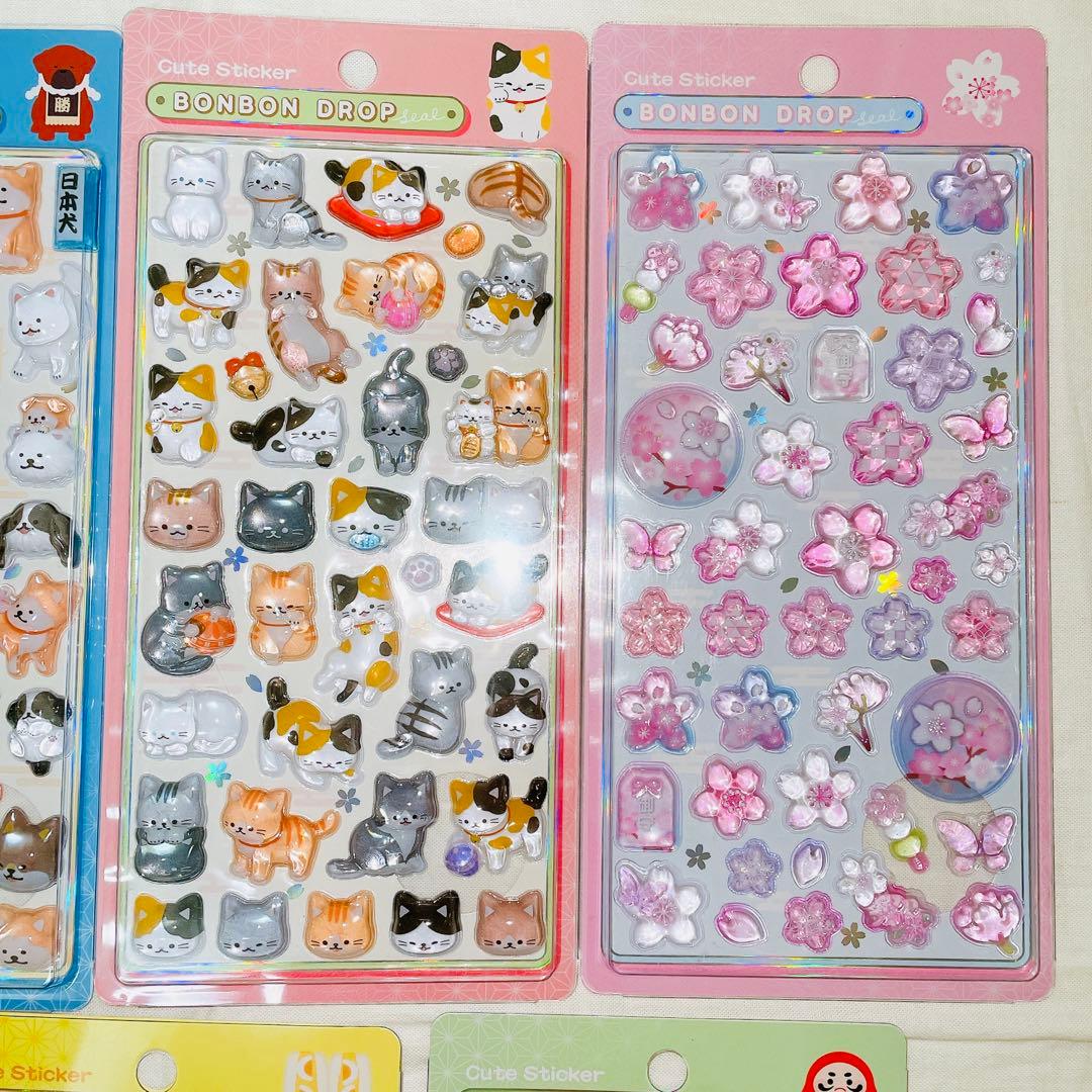 【クーリア正規品】 ボンボンドロップシール　和柄　7種セット　和風　ボンドロ