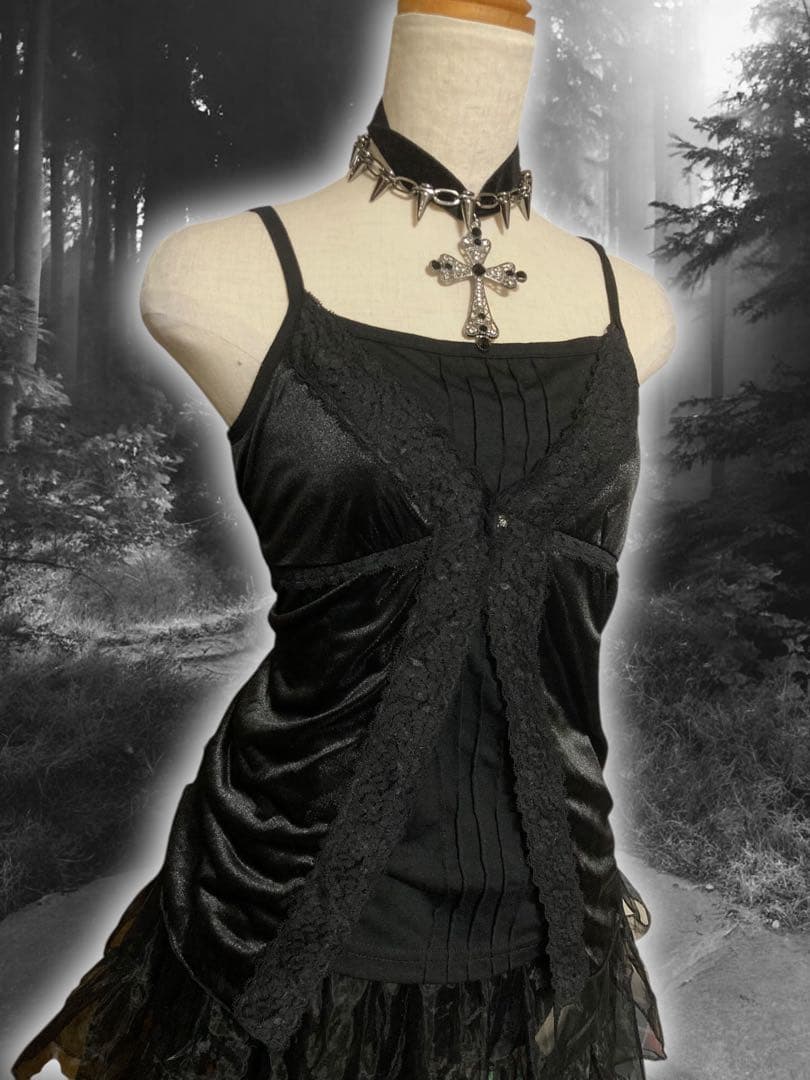 y2kサテンゴシック00s当時物平成姫ギャルランジェリーフェアリーグランジ小悪魔