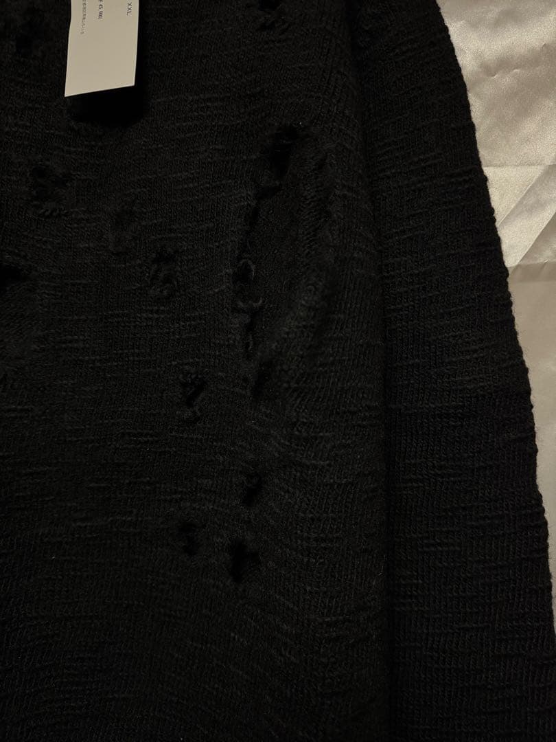 BLACK COMME des GARCONS 穴あきニット　黒　XXL 未使用