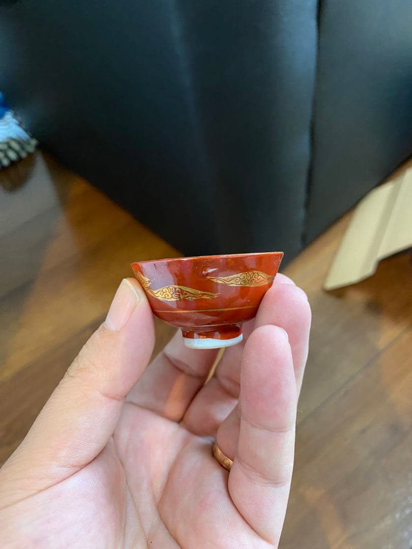 春画　浮世絵デザインの茶碗5個セット　レア品　骨董品