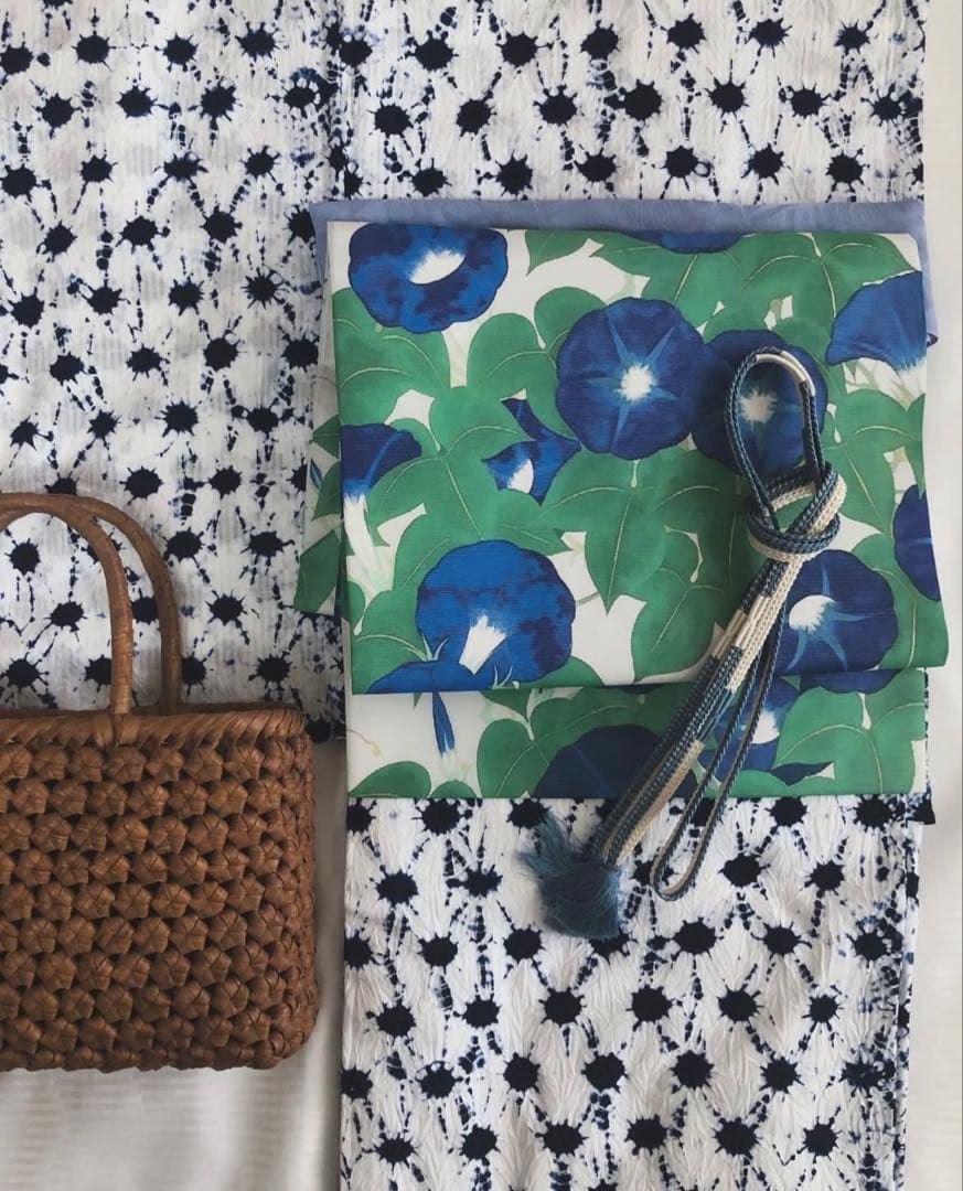 有松絞り　浴衣　日の出絞り