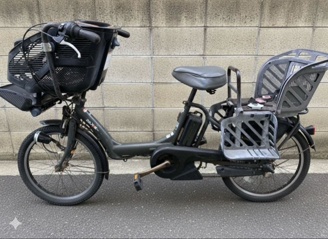 YAMAHA PAS 電動自転車 子供乗せ 前後カゴ