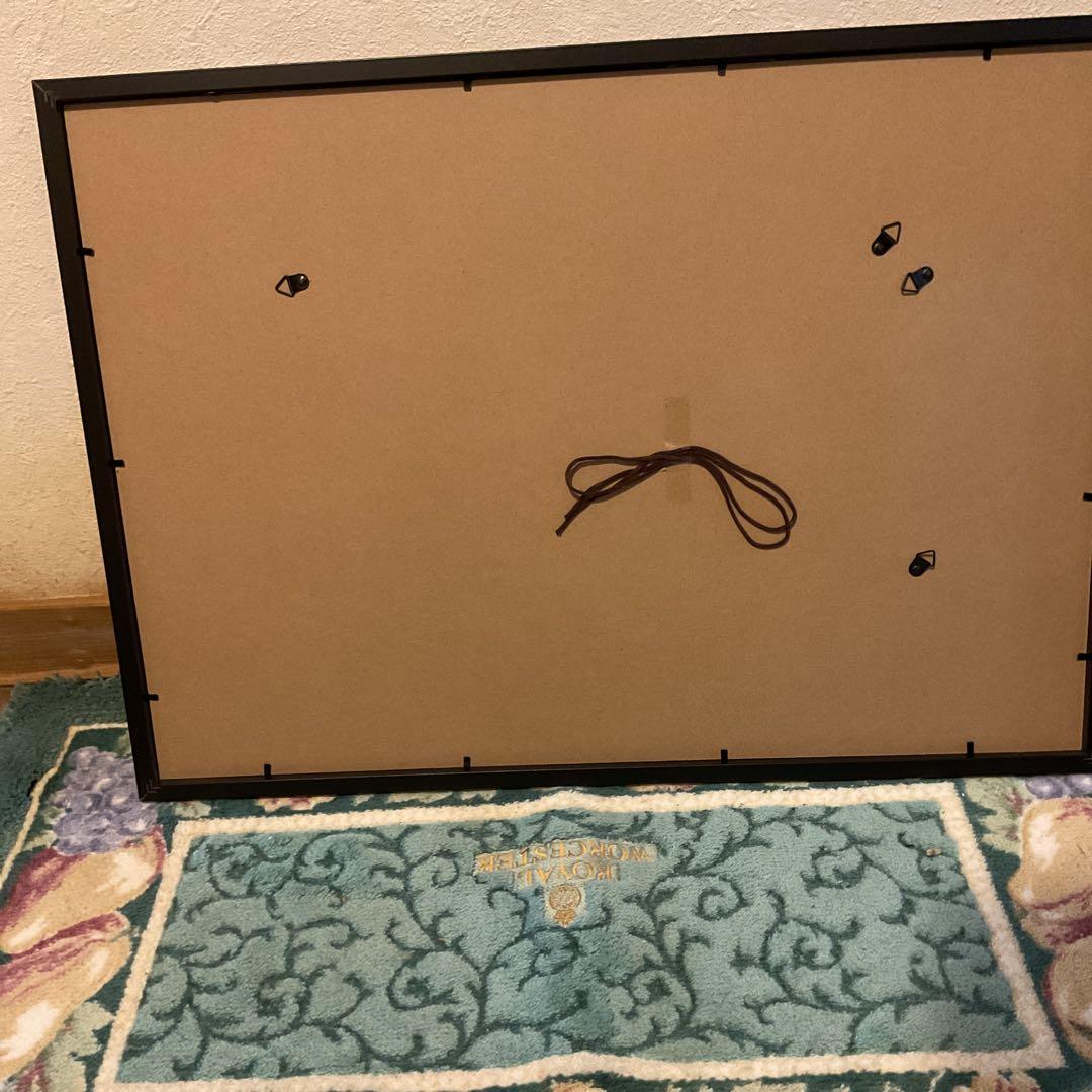 屏風外し 金箔仕立 柿本人麻呂他 和歌書４枚 額装仕立て