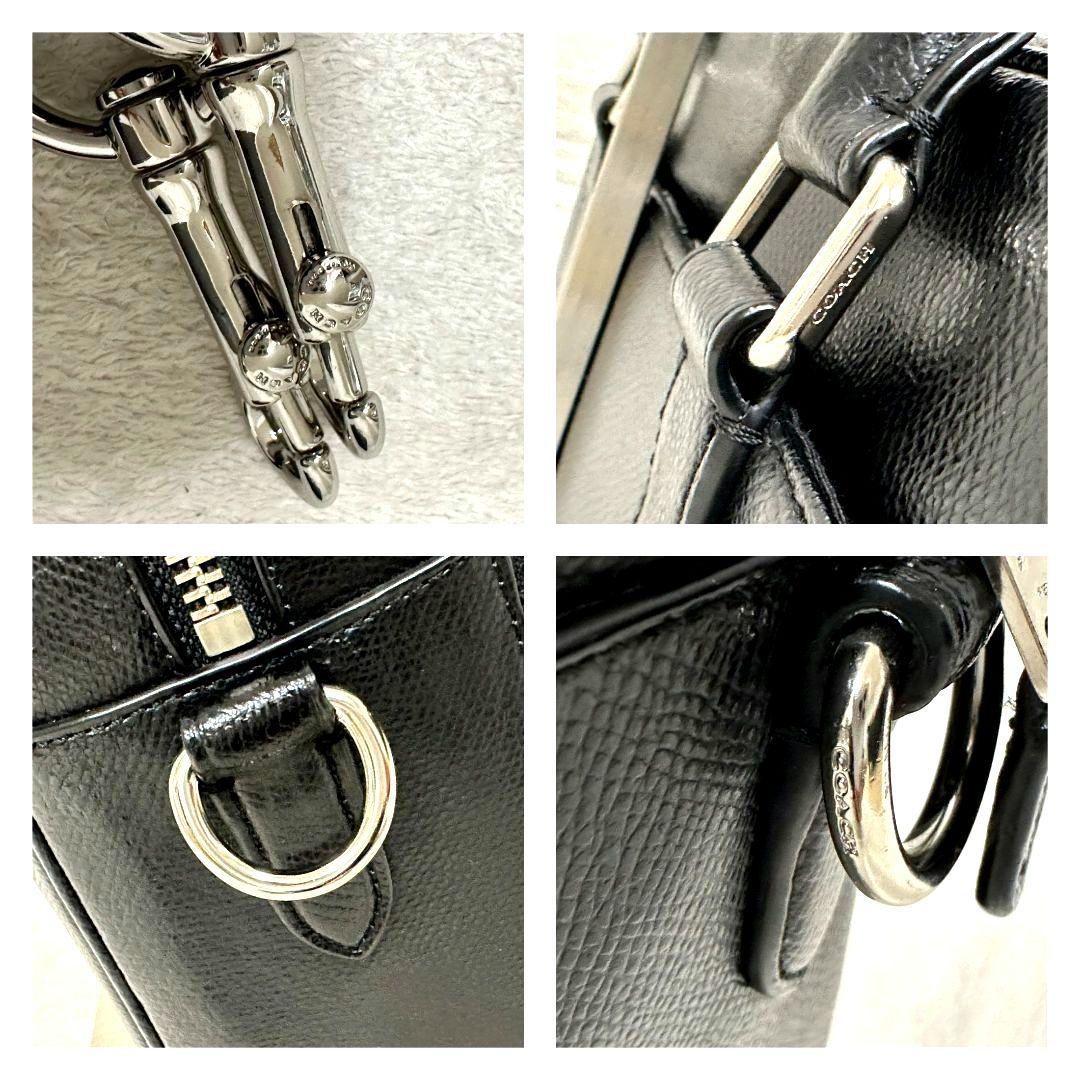 【極美品】COACH コーチ ビジネスバッグ 本革 レザー 2way ブラック