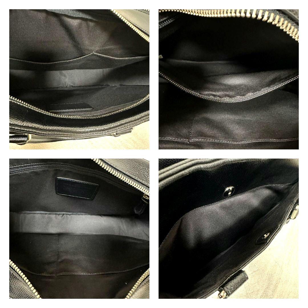 【極美品】COACH コーチ ビジネスバッグ 本革 レザー 2way ブラック