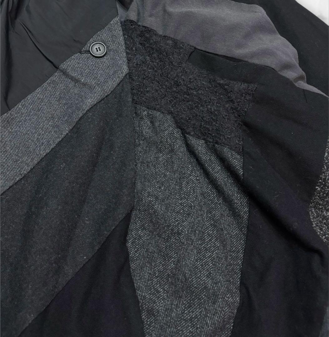 センソユニコ MOYURUパッチワーク コート ジャケット ブラック 異素材