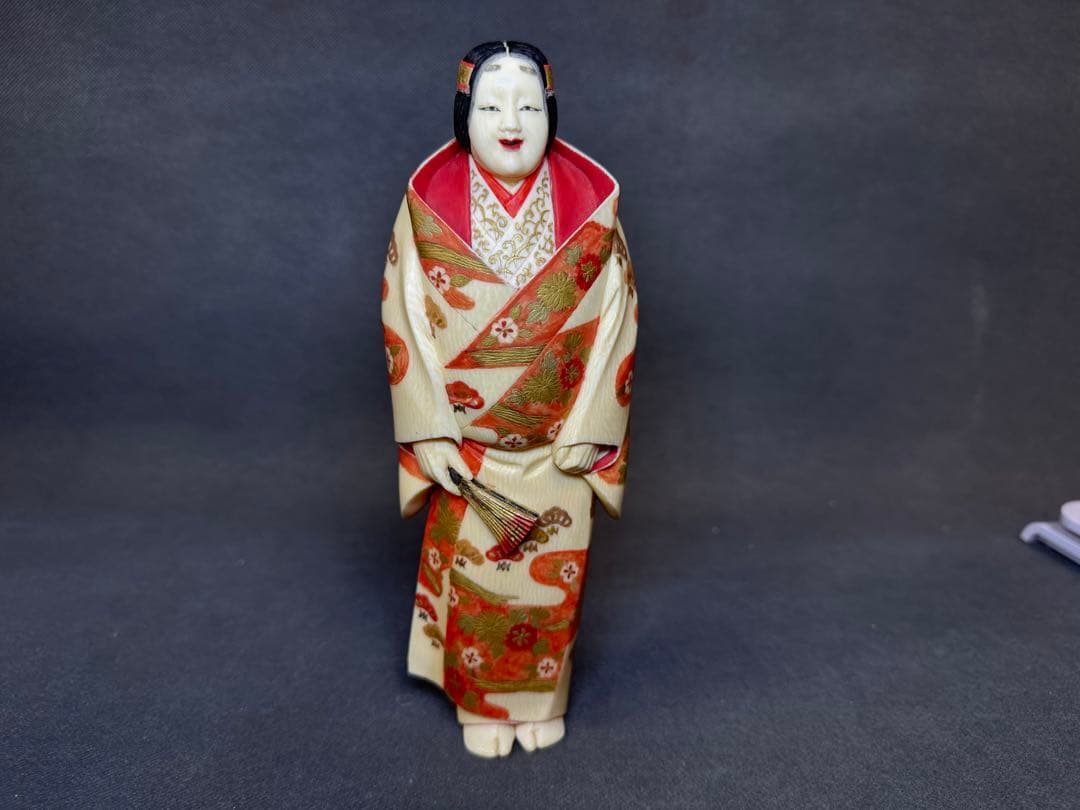 極上　博多人形　希少品　置物　仏像　和彫　天然素材　アンティーク　和彫　置物