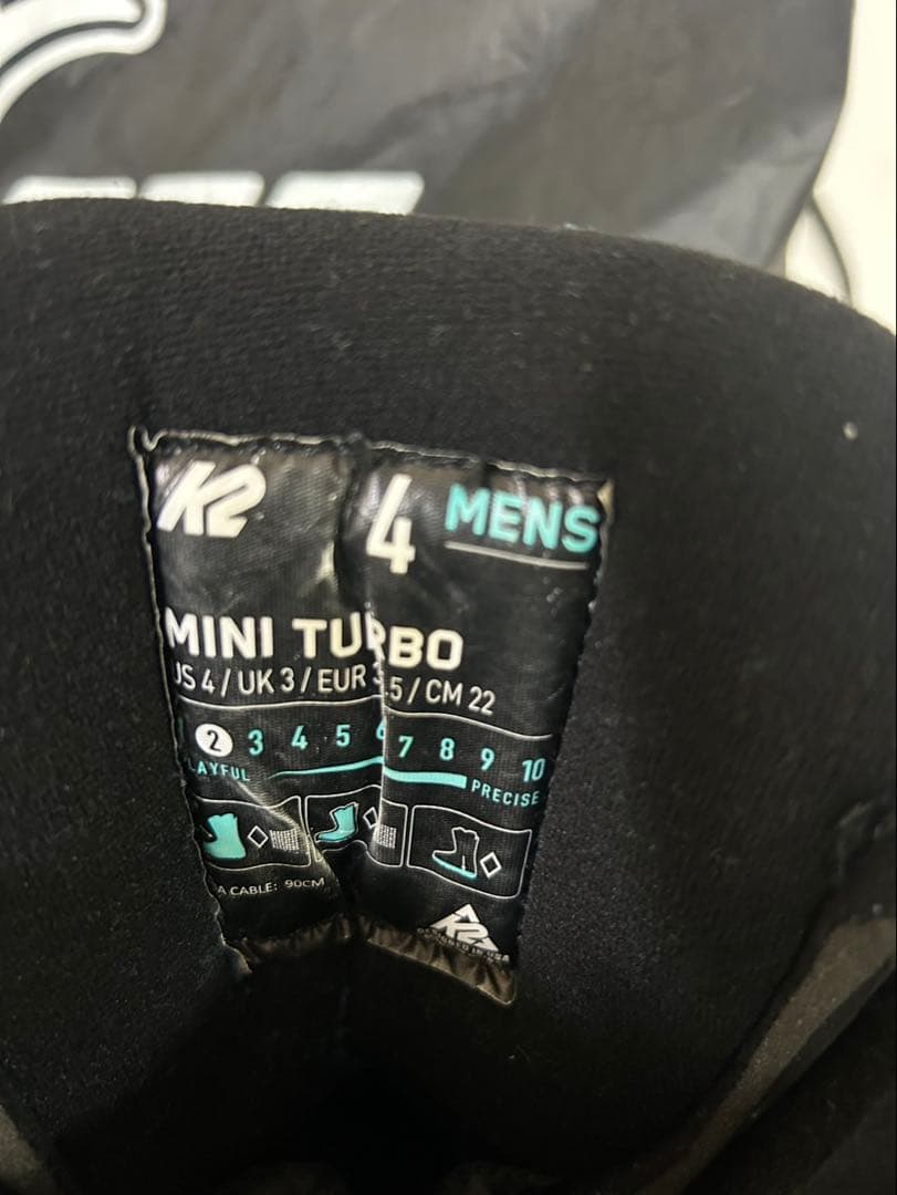 K2 スノーボードブーツ 黒 22㎝　キッズ　MINI TURBO