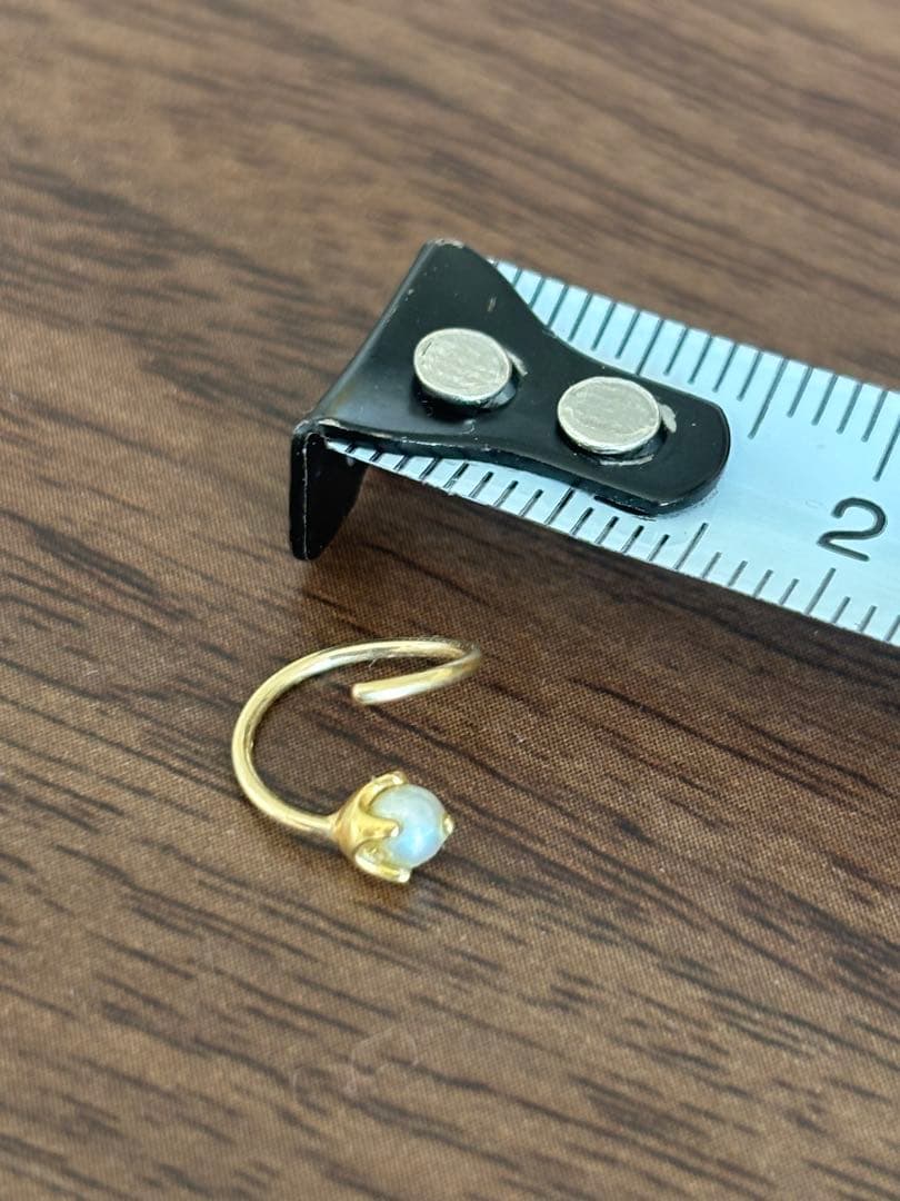 hum 18K ピアス フープ パール