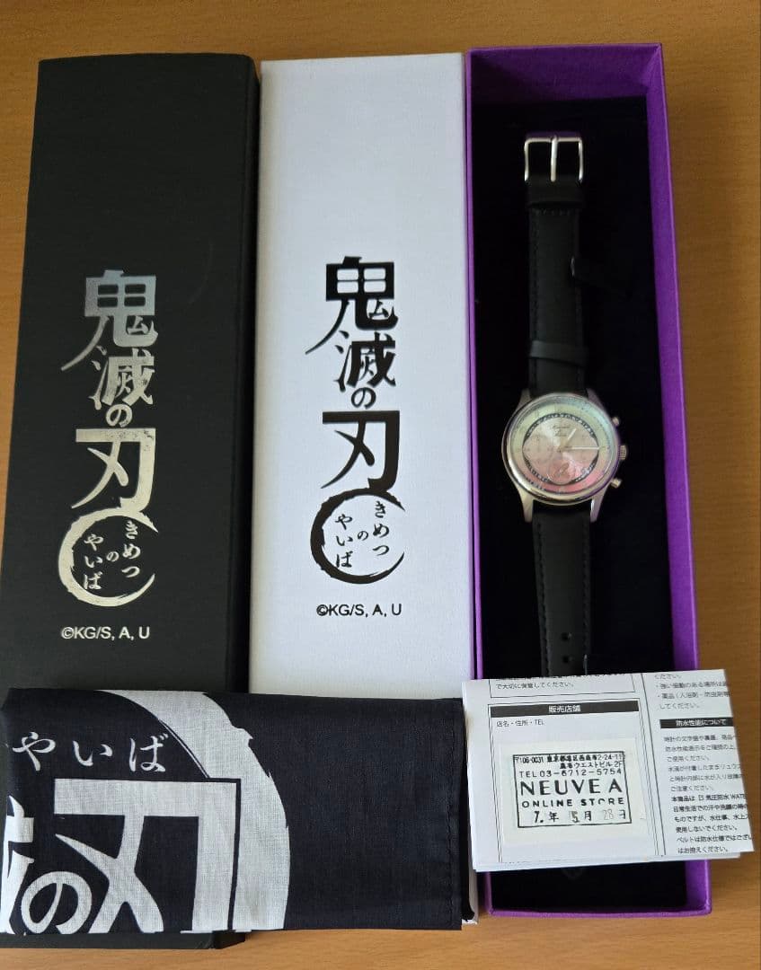新品未使用 胡蝶しのぶ 鬼滅の刃 クロノグラフ腕時計 TICTAC コラボ