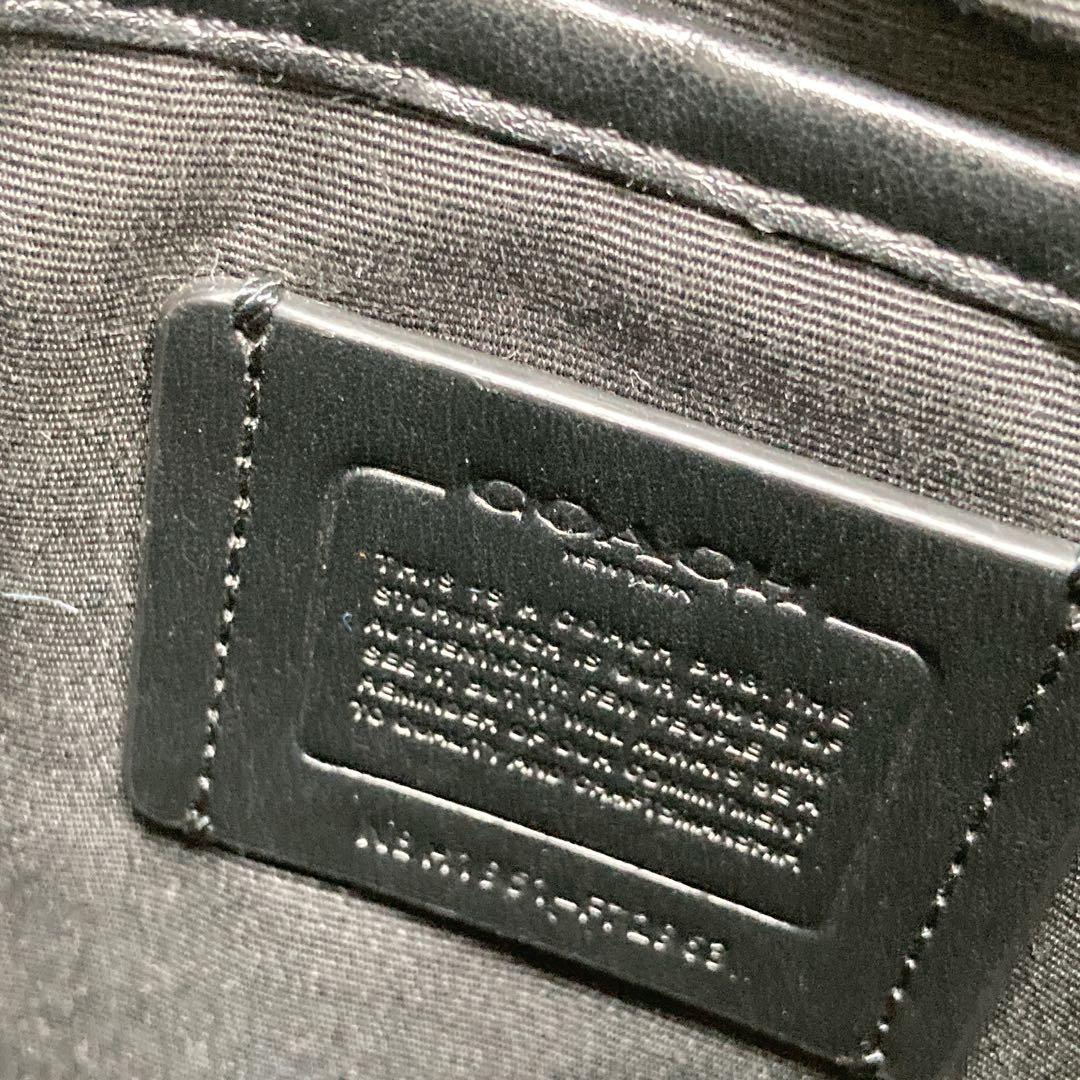 未使用級 COACH コーチ テレイン ミニ ボックス スクエア 黒 ブラック