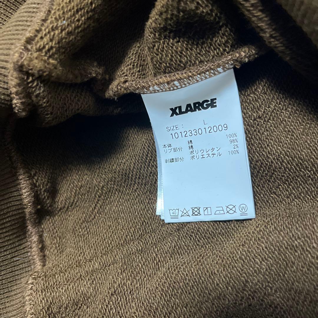 エクストララージ　XLARGE ジップパーカー　Lサイズ　ブラウン